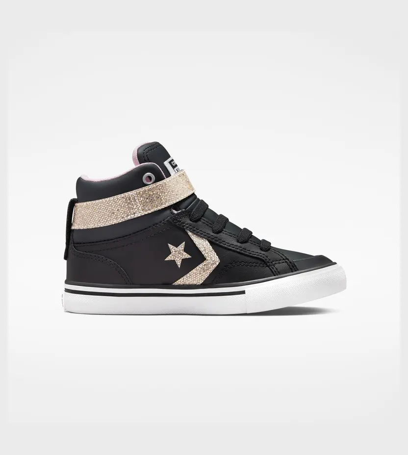 Converse Pro Blaze Strap Glitter Zwart/wit/goud (A01557C)