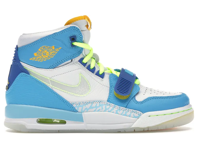Jordan Legacy 312’Fly’ GS Blue Lagoon/Clear-Team Royal-Off White-Blue Gaze-Amarillo (CI4446-400)