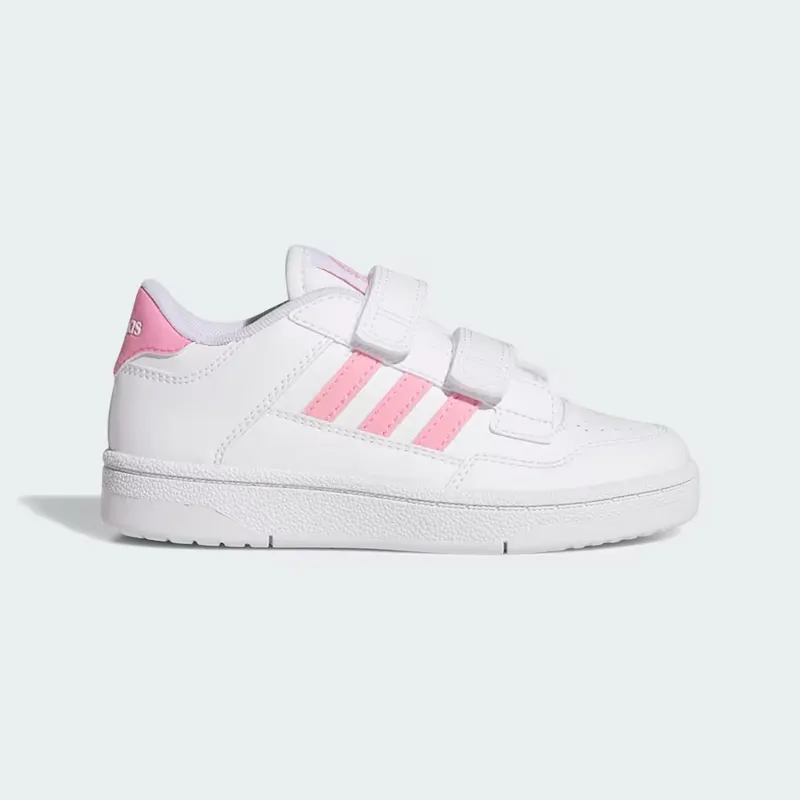 adidas Rapid Court Shoes Kids “Cloud White / Bliss Pink / Cloud White” (JS4768)