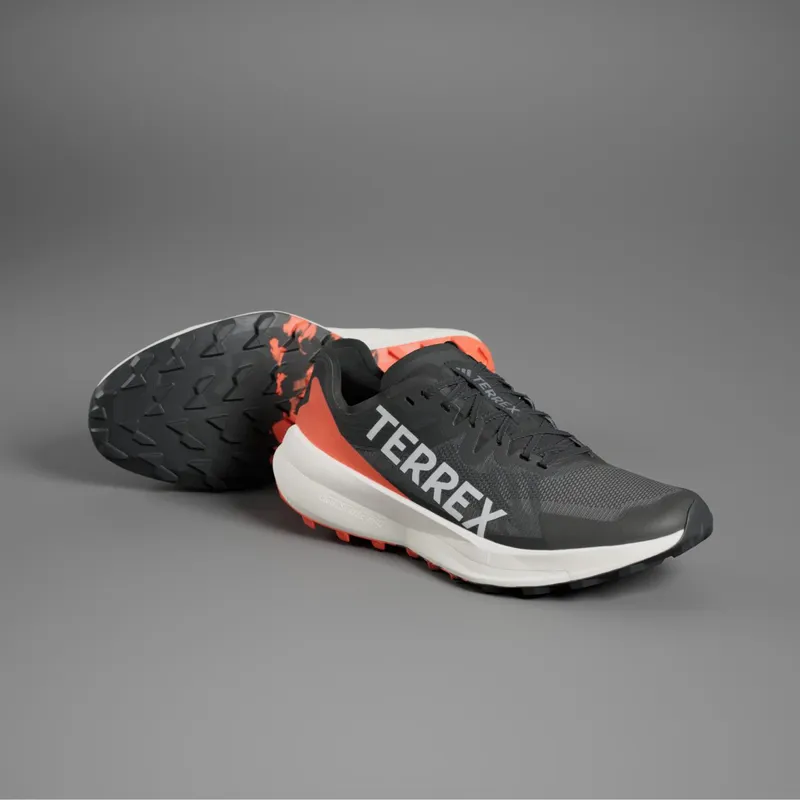 adidas Terrex Agravic Speed Trail Core Black Grey Impact Orange (IG8017)