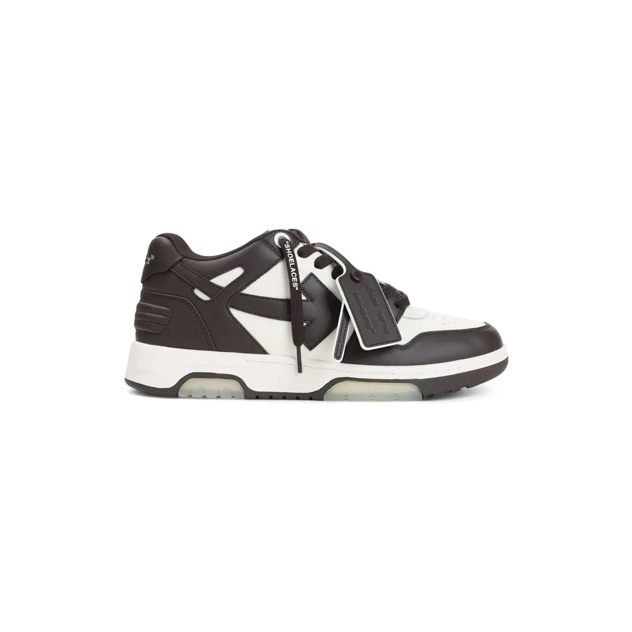 OFF-WHITE Out Of Office OOO Low Tops Chocolate White (OMIA189C99LEA0076G0A)