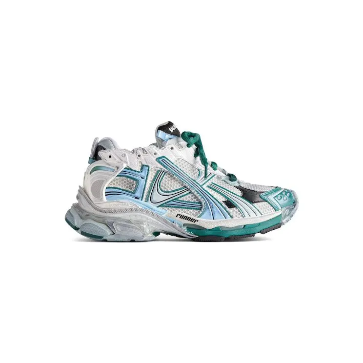 Balenciaga Runner White Green Blue (772774W3RMU9034)