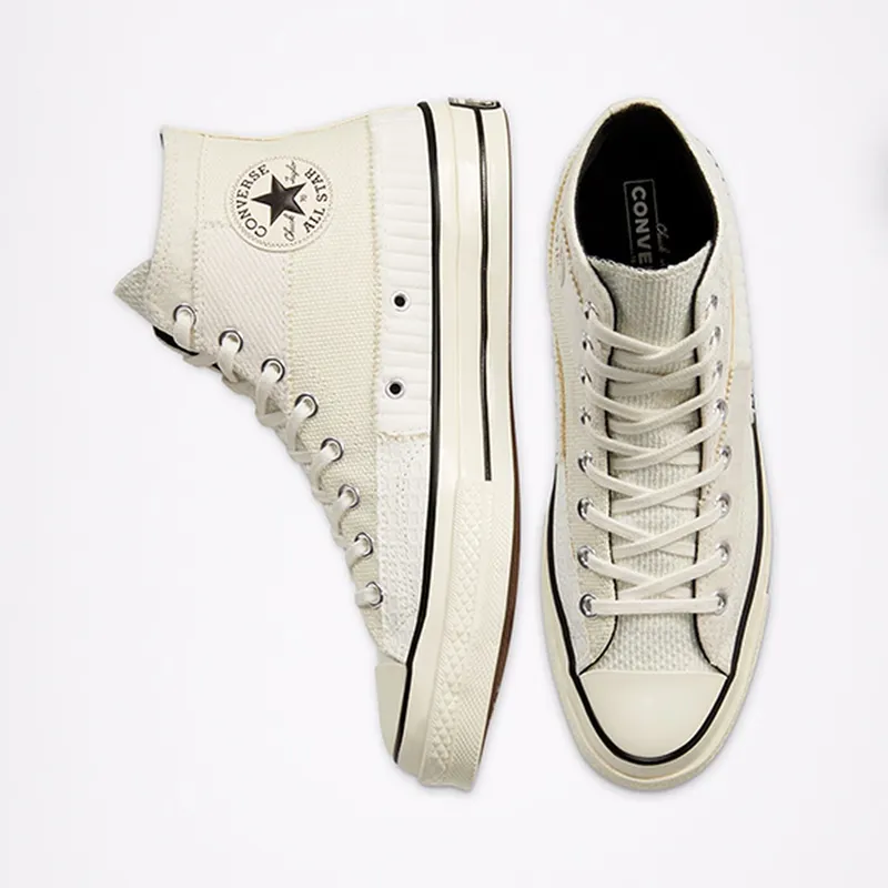 Converse Mono Patchwork Chuck 70 High Top White Egret White/Egret/Black (167139C)