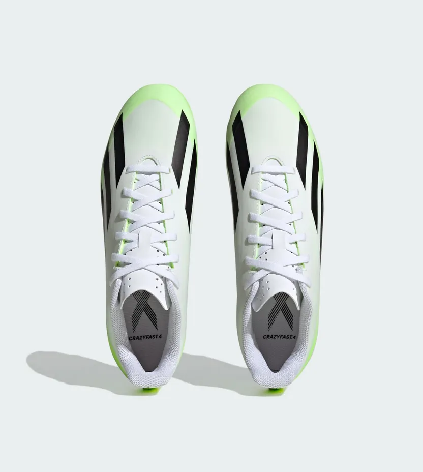 adidas X Crazyfast.4 FG Cloud White Core Black Lucid Lemon (HQ4535)