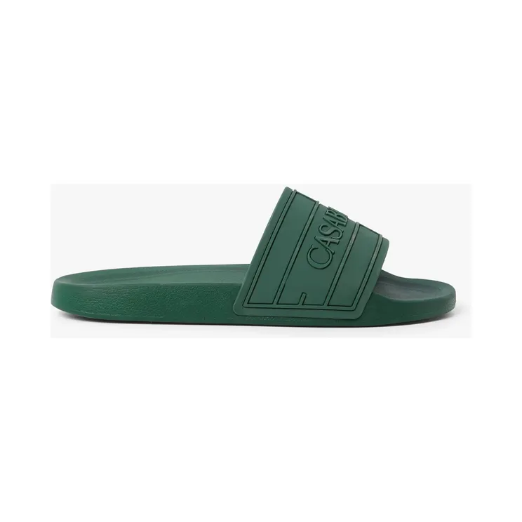 Casablanca Pool Slides (a-pf26-fw-112-02-m-mens-green-logo-pool-slides)