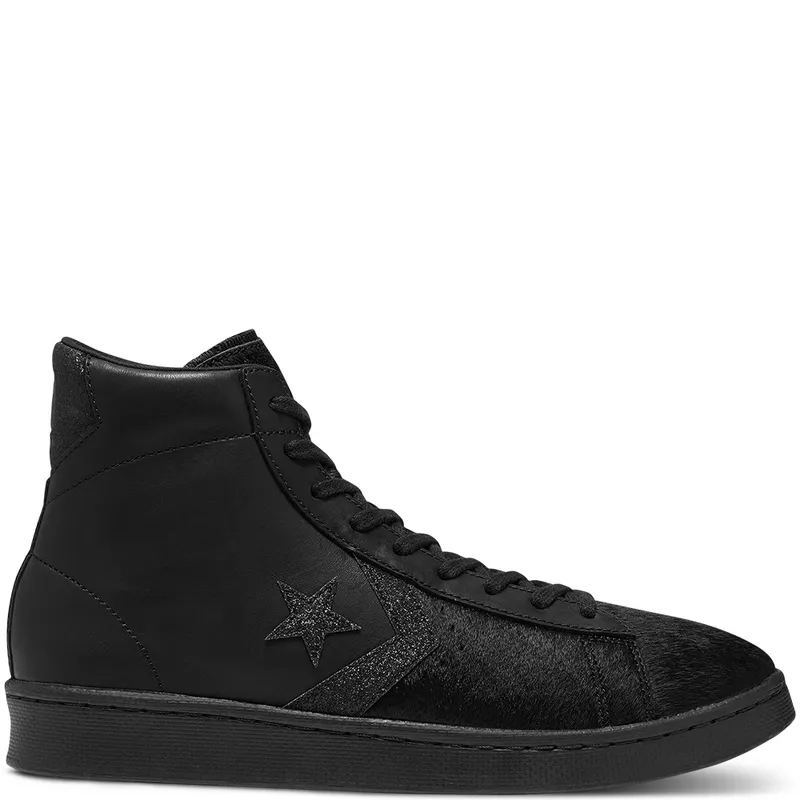 Converse Pro Leather ‘Black Pony Hair’ Black/Black/Black (165751C)