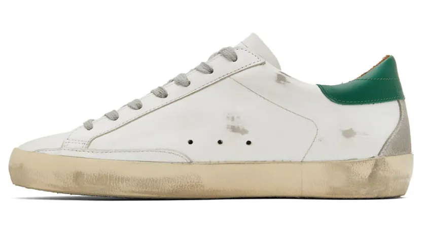 Golden Goose White & Green Super-Star Sneakers (GMF00102.F002180.10802) (3)