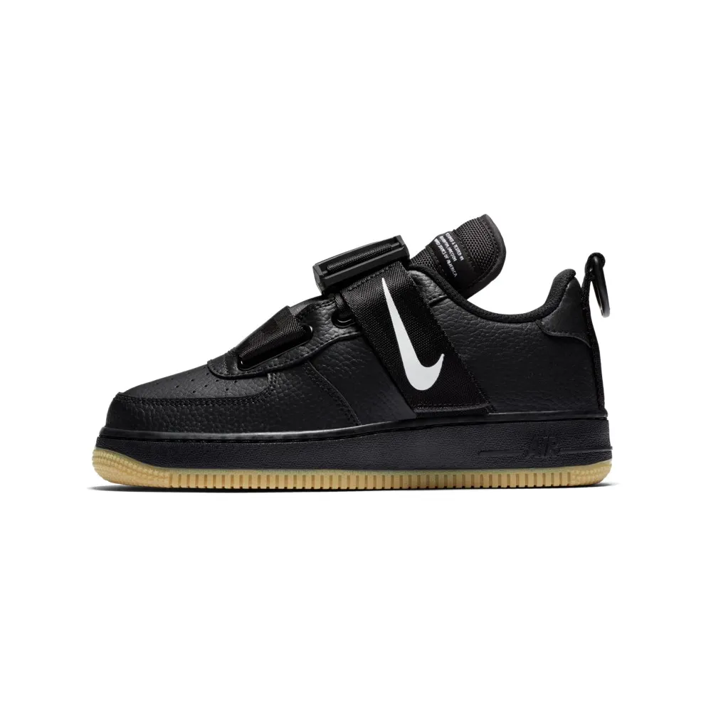 Nike Air Force 1 Utility Black Gum (GS) Black/White-Gum Medium Brown (AJ6601-003)