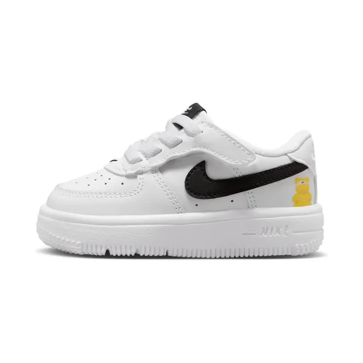 Nike Force 1 Low EasyOn TD White Black Yellow Bear “White / Black” (IR3988-121)