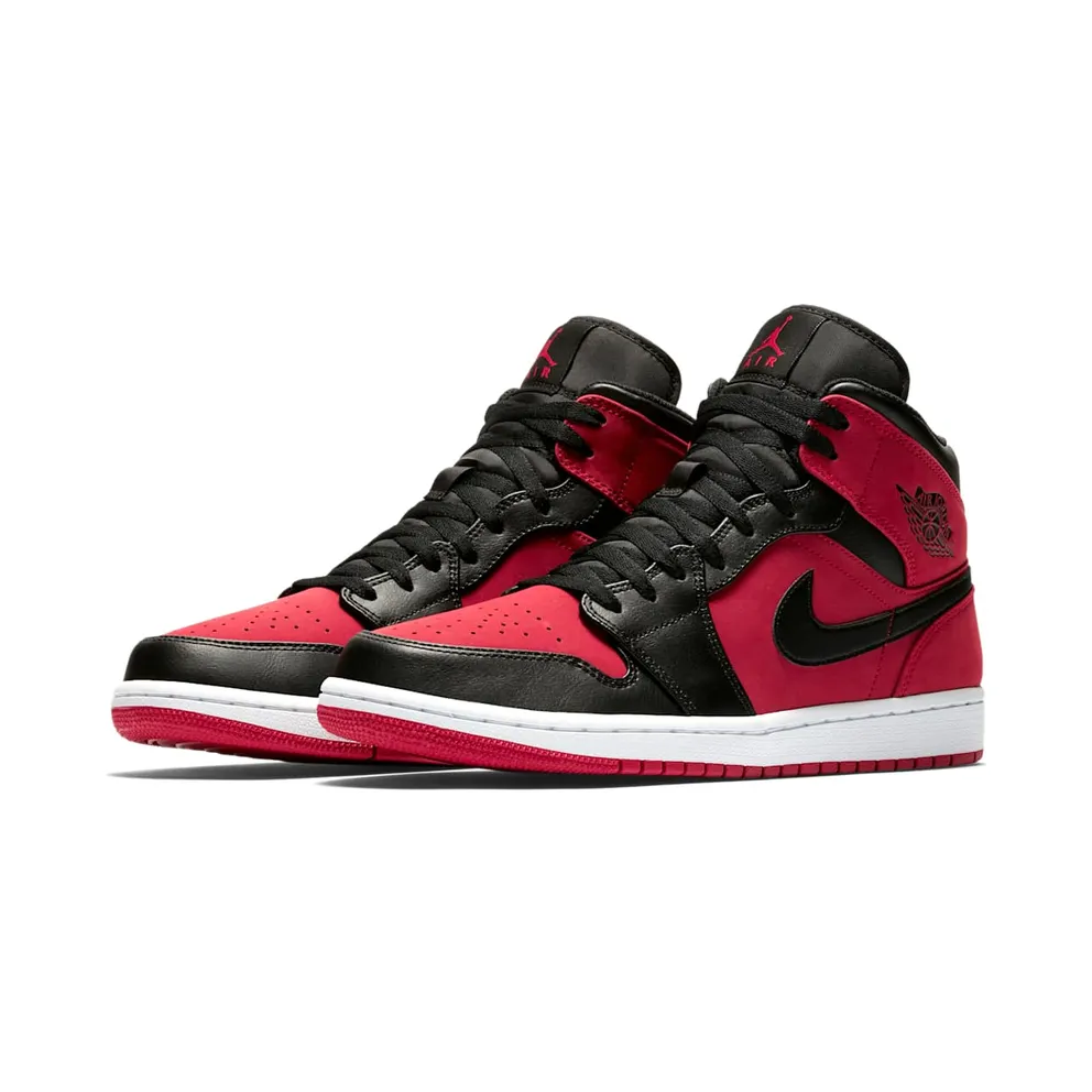 Jordan 1 Mid Gym Red Black (GS) Gym Red/Black-White (554725-610)