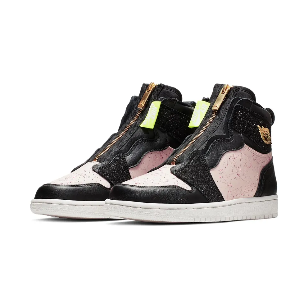 Jordan 1 Retro High Zip Silt Red (W) Black/Metallic Gold-Phantom-Silt Red (AQ3742-001)