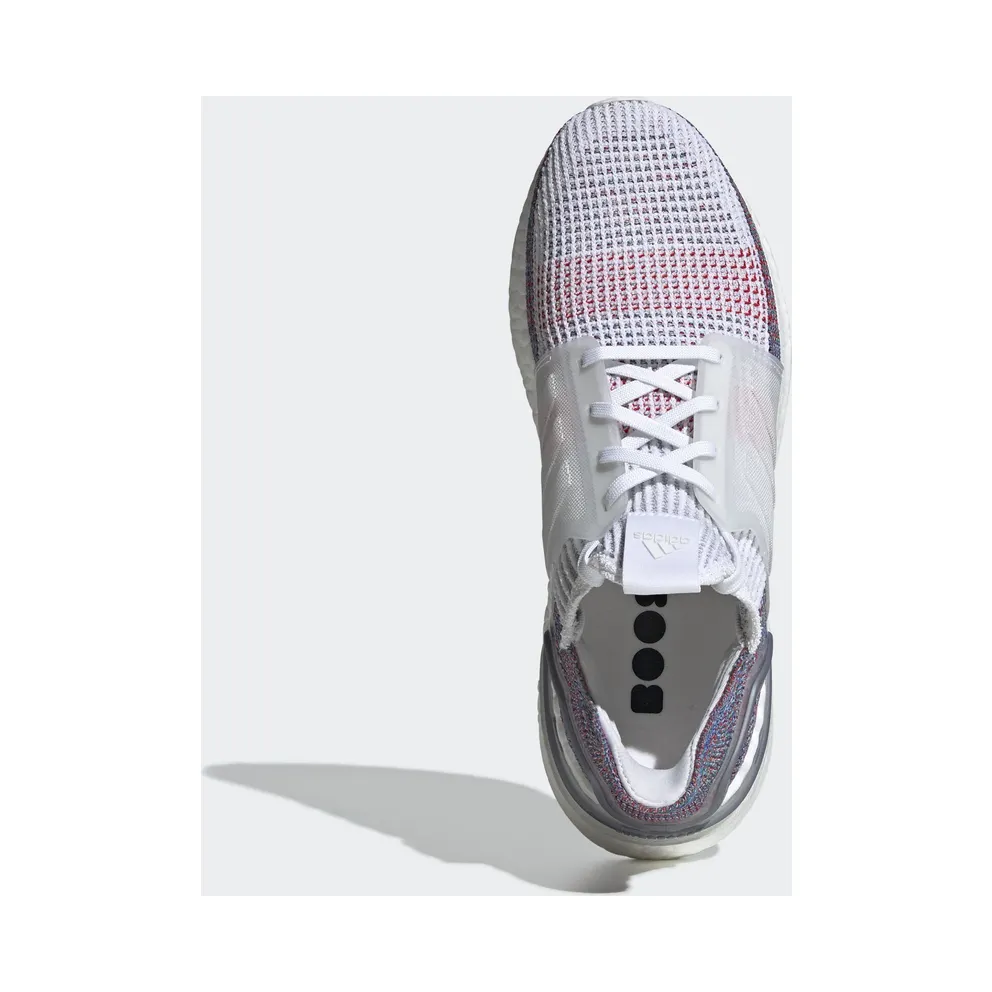 adidas Ultra Boost 2019 White Multi-Color Cloud White/Crystal White/Blue (B37708)