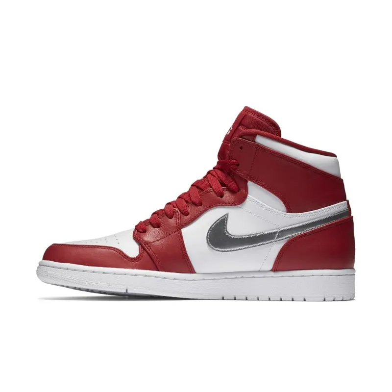 Jordan 1 Retro Silver Medal Gym Red/Metallic Silver-White (332550-602)
