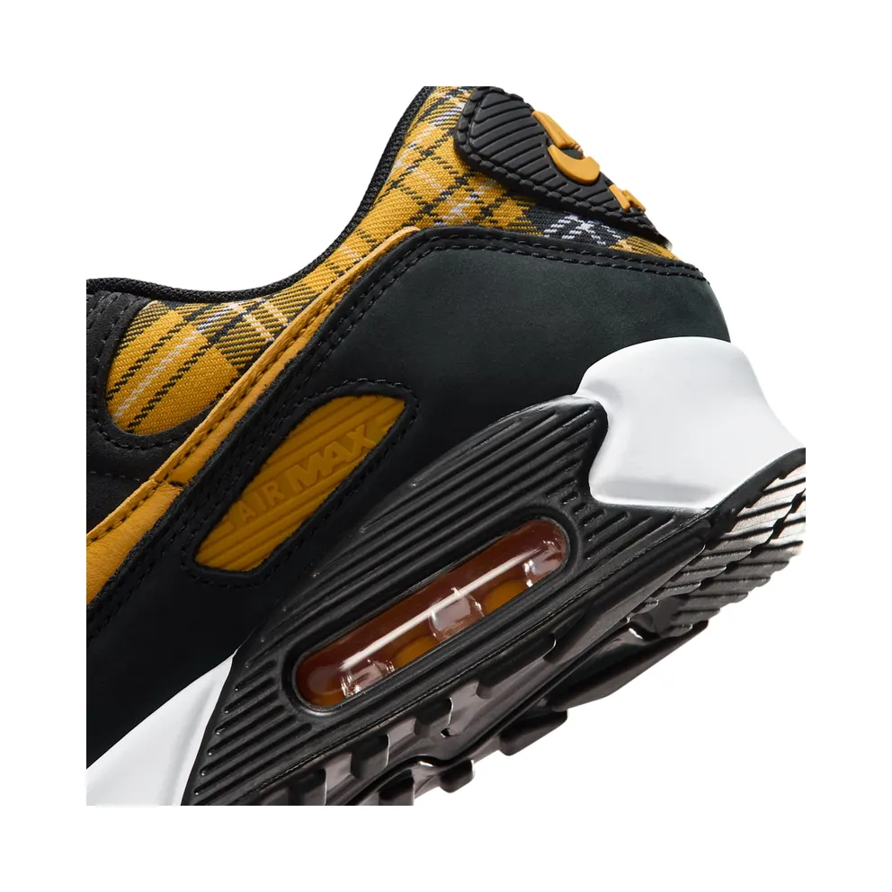 Nike Air Max 90 Womens “Black Yellow Ochre Plaid” (IR5598-001)