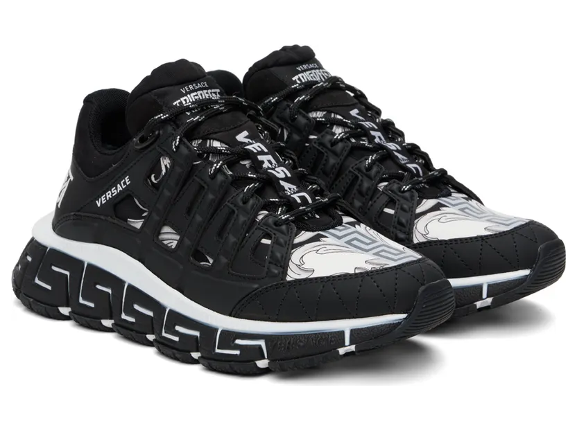 Versace Black & White Trigreca Sneakers (DSU8094 1A04270) (4)