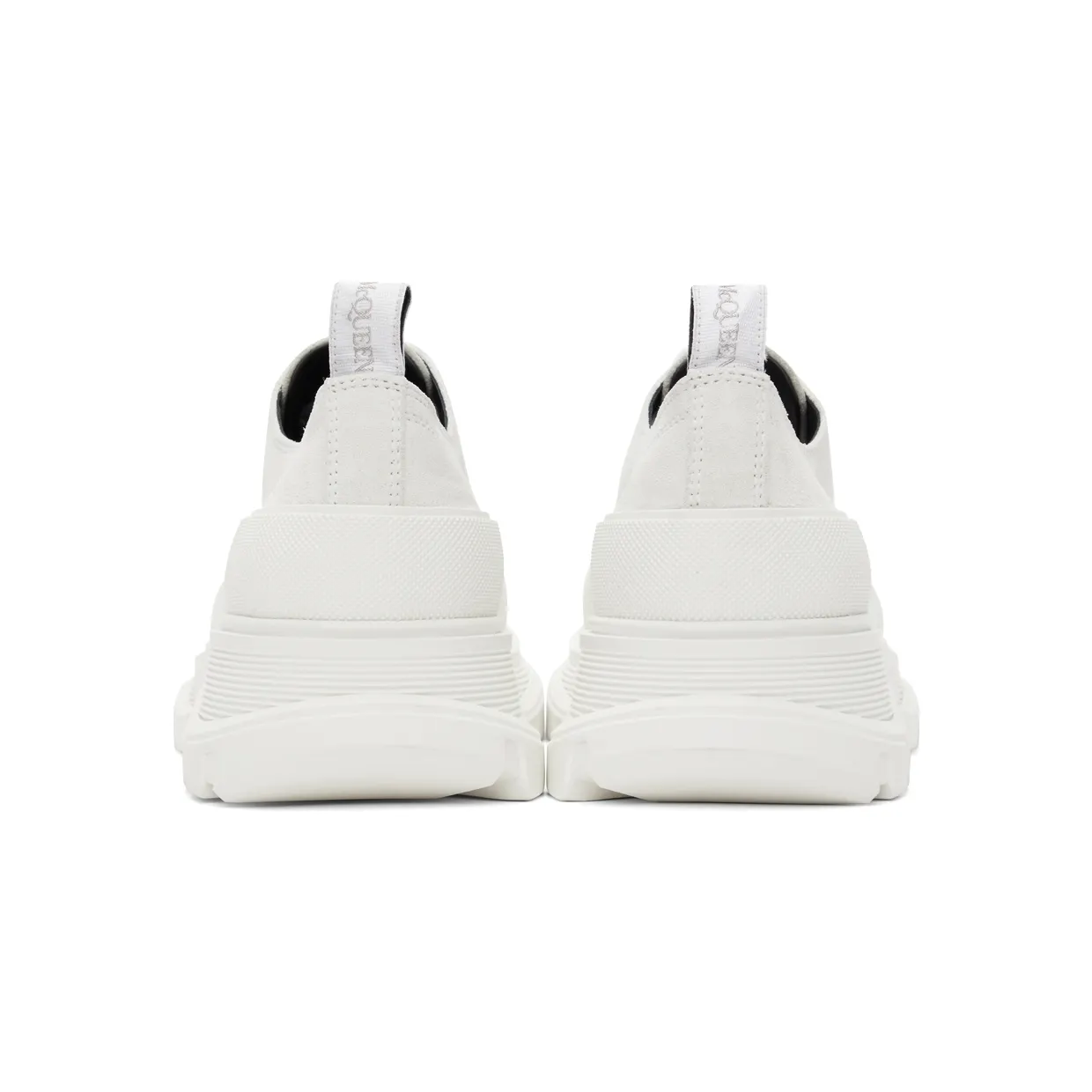 Alexander McQueen SSENSE Exclusive Off-White Suede Tread Slick Low Sneakers (627225WHBGN) (4)