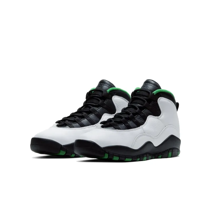 Jordan 10 Retro Seattle (GS) White/Black-Green-Yellow (310806-137)