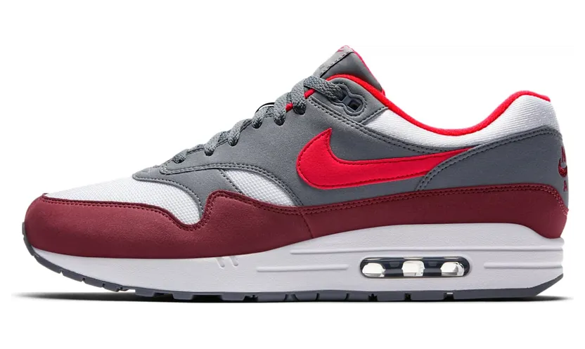 Nike Air Max 1 “White / Cool Grey / Team Red / University Red” (AH8145-100)