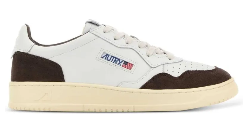 Autry Medalist Leather Low White Mahogany