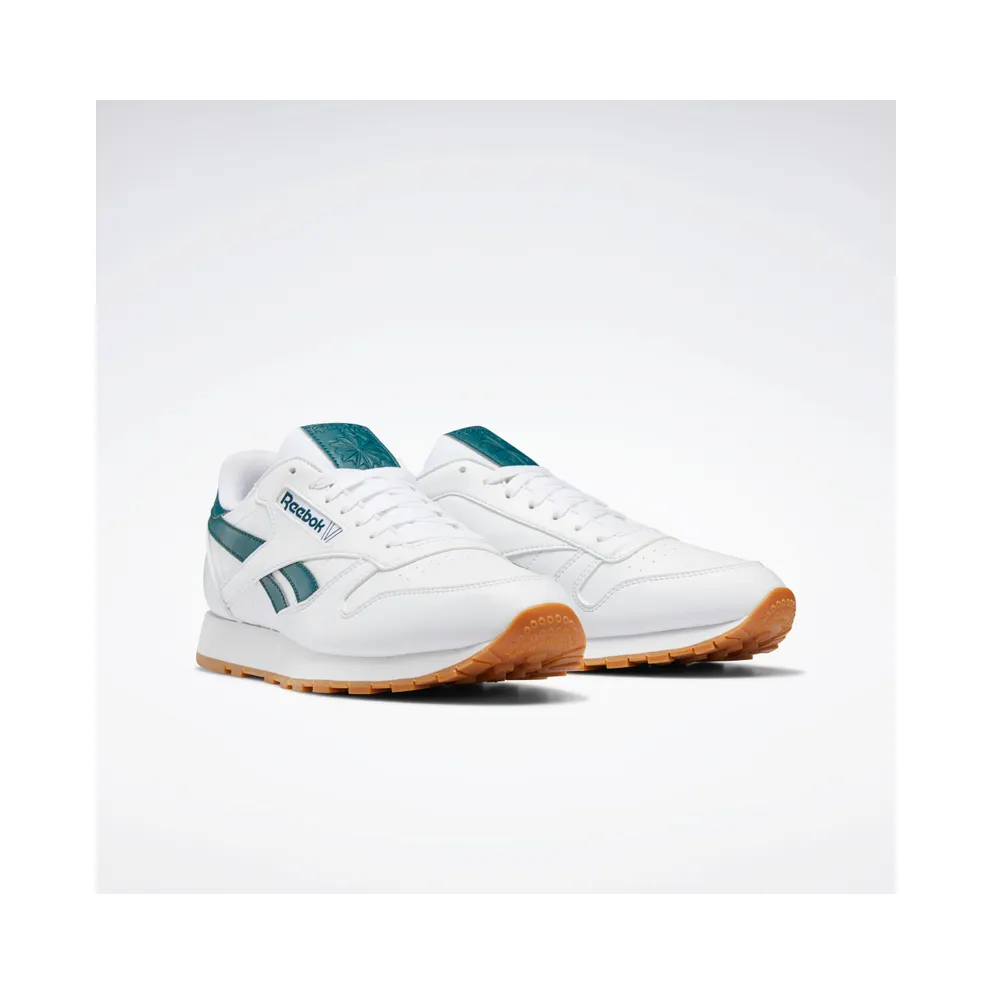 Reebok CL LTHR VEGAN Cloud White / Midnight Pine / Reebok Rubber Gum-08 (GW9961)