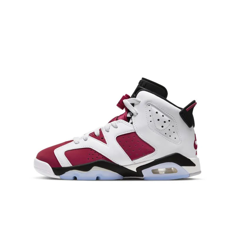Jordan 6 Retro Carmine 2021 (GS) White/Black-Carmine (384665-106)