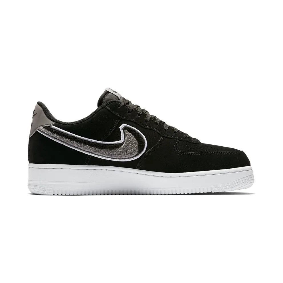 Nike Air Force 1 Low 3D Chenille Swoosh Black Cool Grey Black/White-Cool Grey-White (823511-014)