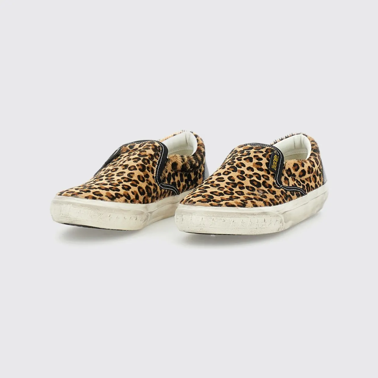 Golden goose Used Effect Animalier Pony Skin Slip On Sneakers Multicolor (GMF00306F00694890301)