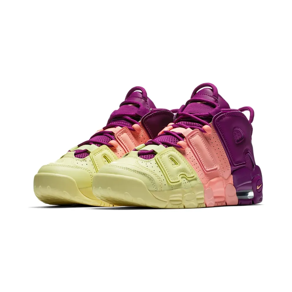 Nike Air More Uptempo Tri-Color Tint (GS) Citron Tint/Pink Tint-Night Purple (AV8237-800)