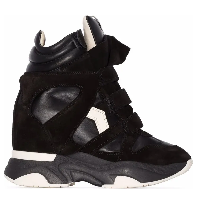 ISABEL MARANT Balksee sneakers met sleehak – Zwart (BK049100M019S)