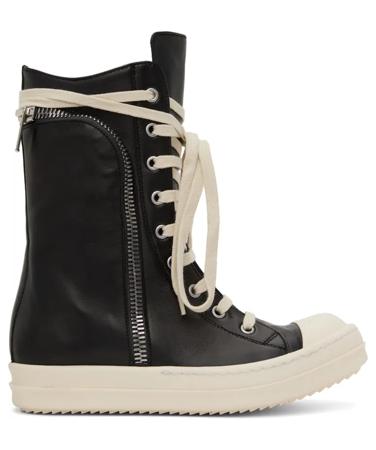 Rick Owens Black High Pocket Sneakers (RP02B6896 LPO)