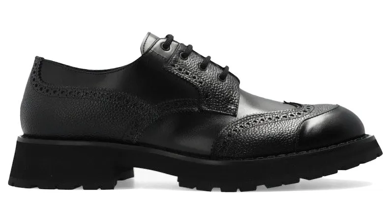 Alexander McQueen Punk Worker Derby Lace-up Shoes Black (727825 WHSWL 1000)