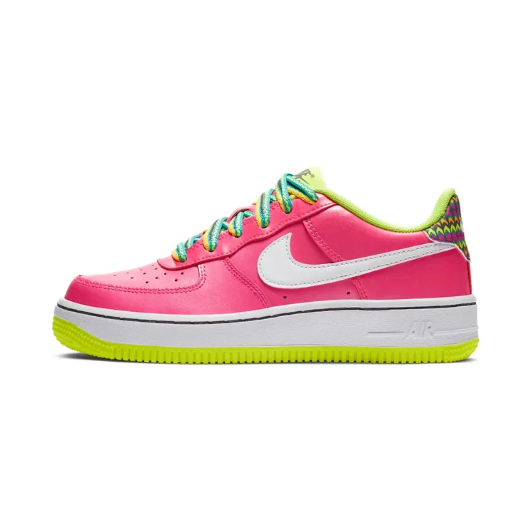 Nike Air Force 1 GS ‘Pink Blast Volt’ Pink Blast/Volt/Oracle Aqua/White (CW5761-600)
