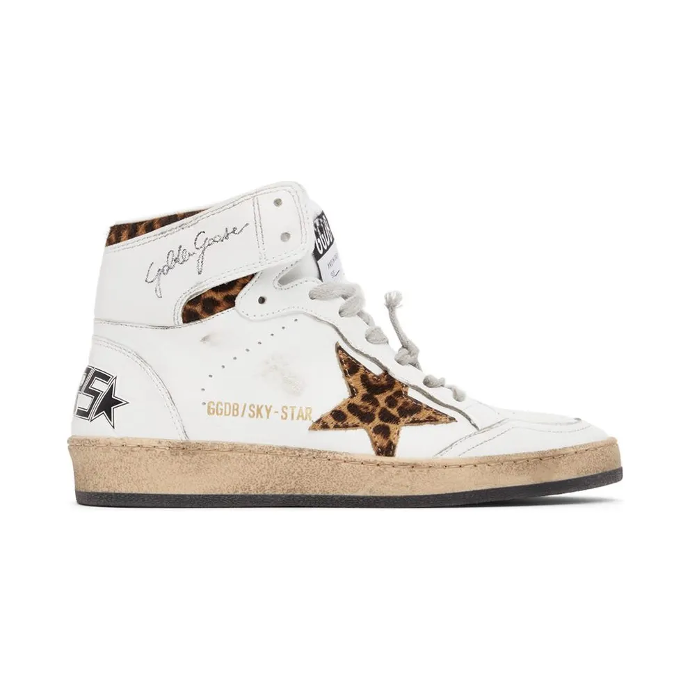 Golden Goose White Leopard Sky Star (F00230.F002193.10805)