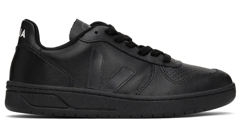 Veja Black Faux-Leather V-10 Sneakers (VX0702562)