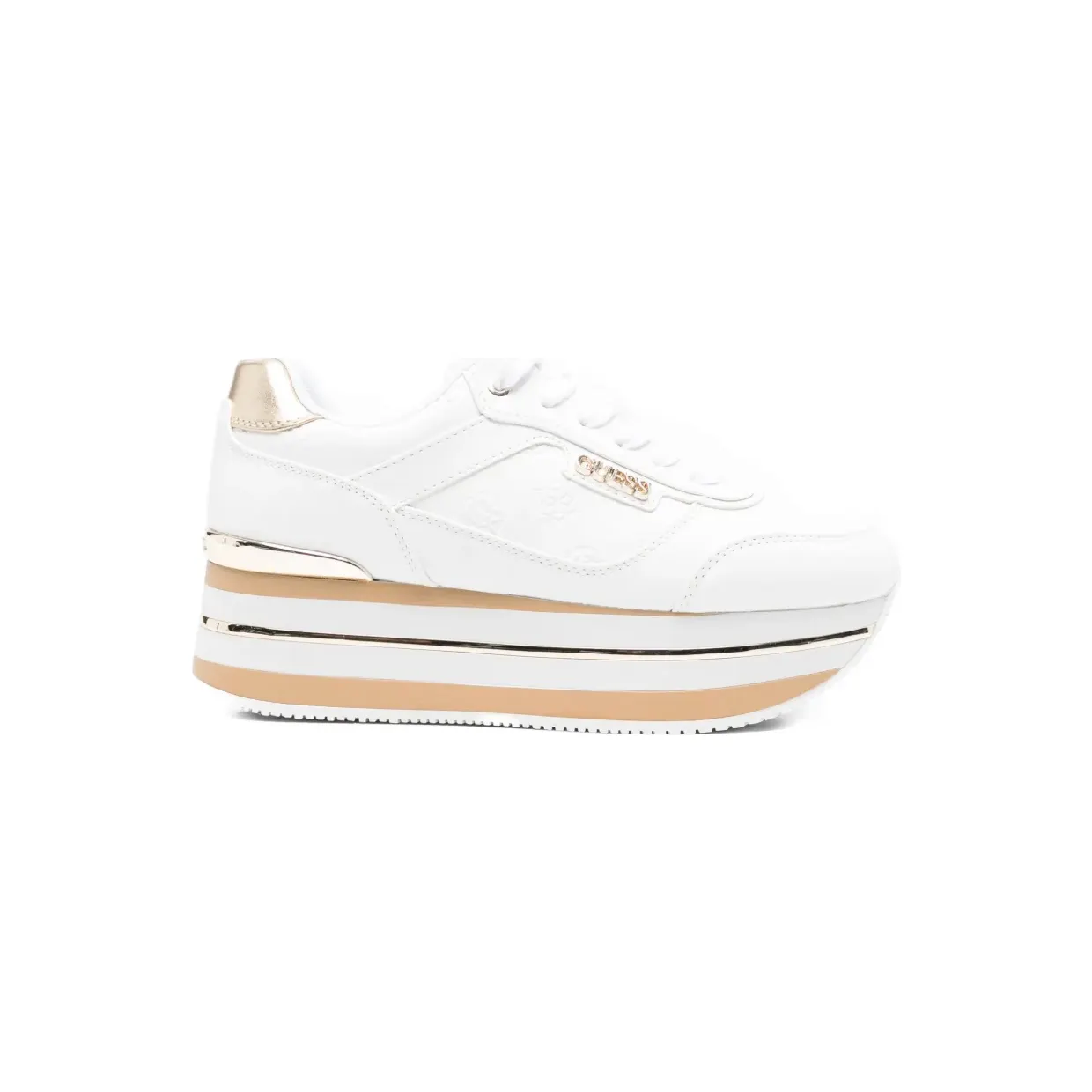 Guess Usa met plateauzool en logo-reliëf “White” (FLJHN4ELE12)