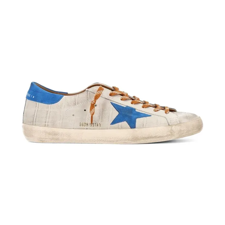 Golden Goose Super-Star Croc-Print White Blue (GMF00101-F007529-60604)