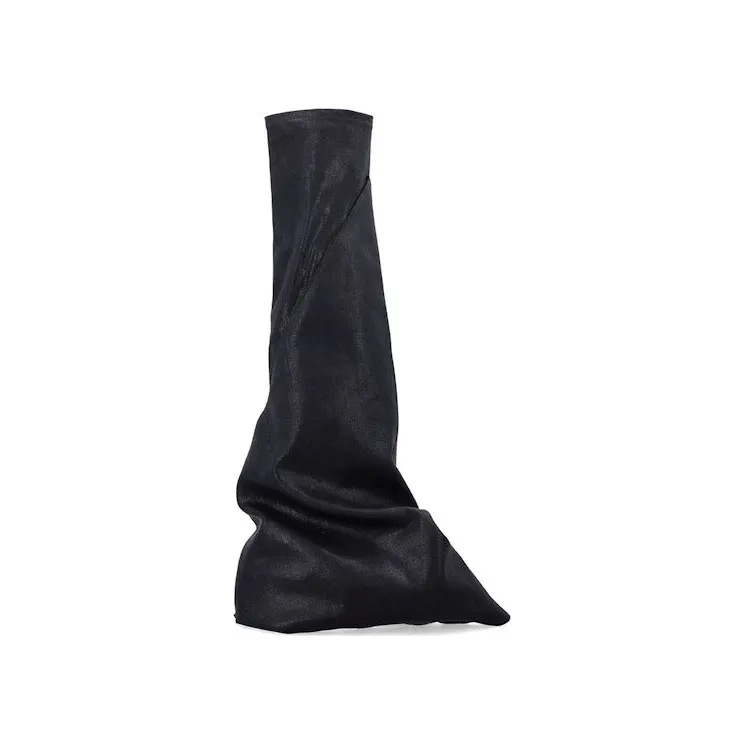 Rick Owens Hollywood DRKSHDW Fetish Denim Boot Black Milk (DS01E3815 SCF 911)