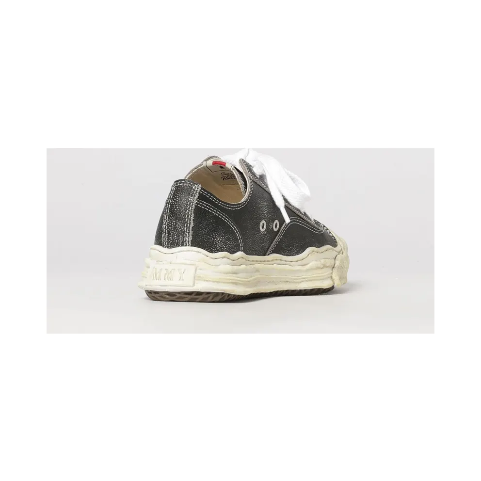 Maison Mihara Yasuhiro Hank OG Grained Leather with Distressed Effect Black (A16FW734BLACK)
