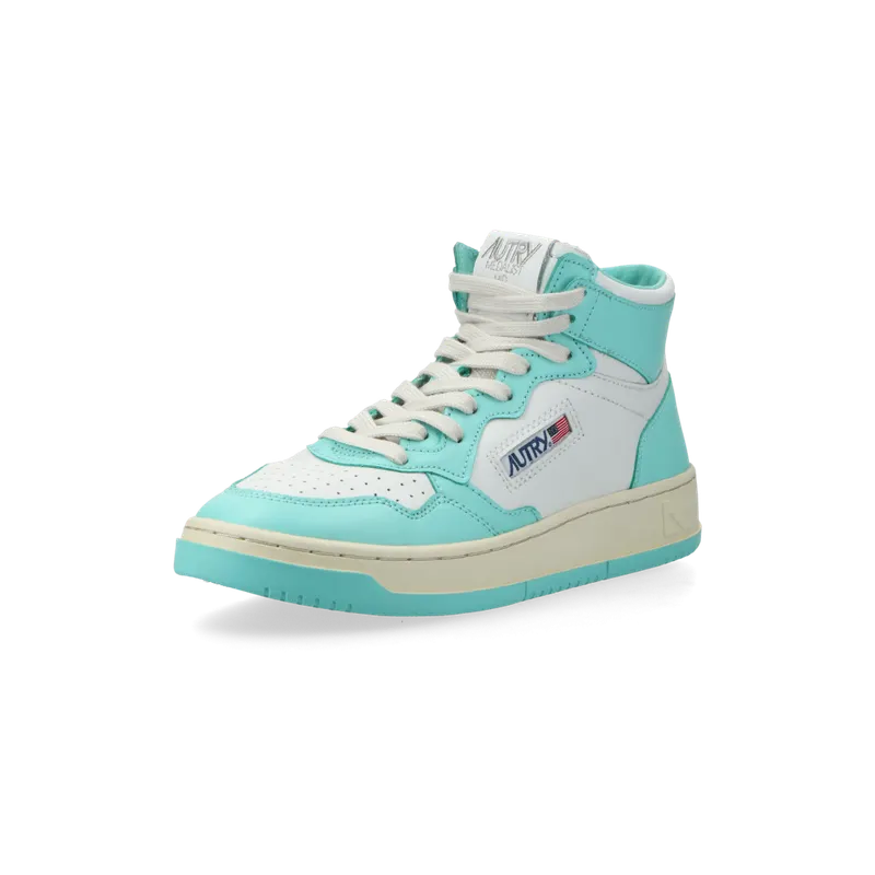Autry Medalist Mid W (turquoise / white) – AUMWWB20