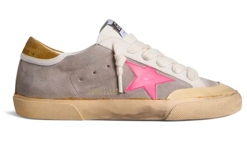 Golden Goose Super-Star met ster-patch “Grey” (GWF01026F007997)
