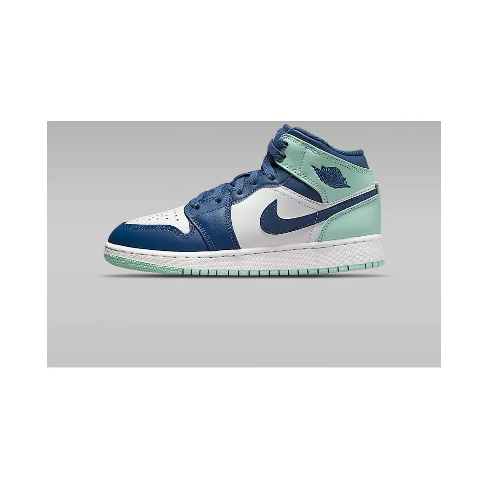 Jordan 1 Mid Blue Mint (GS) (554725-413)