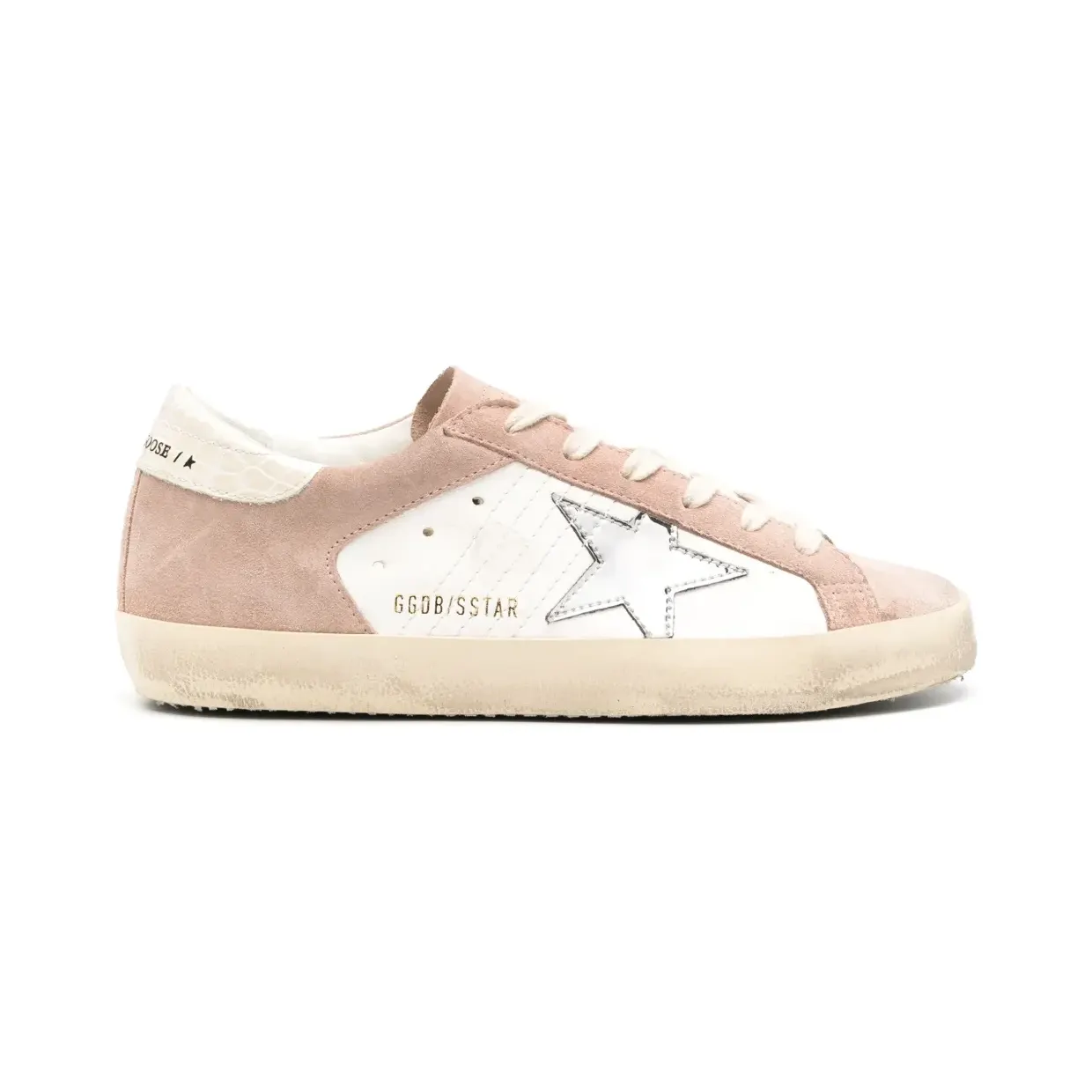Golden Goose Super-Star distressed-finish sneakers – Beige (GWF00103F005370)