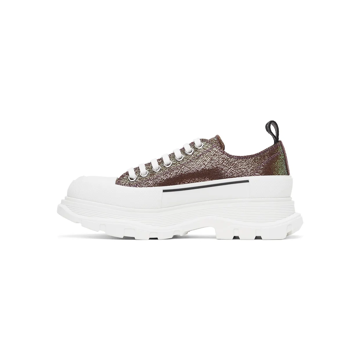 Alexander McQueen Purple Iridescent Platform Sneakers (652755W4PB1) (3)