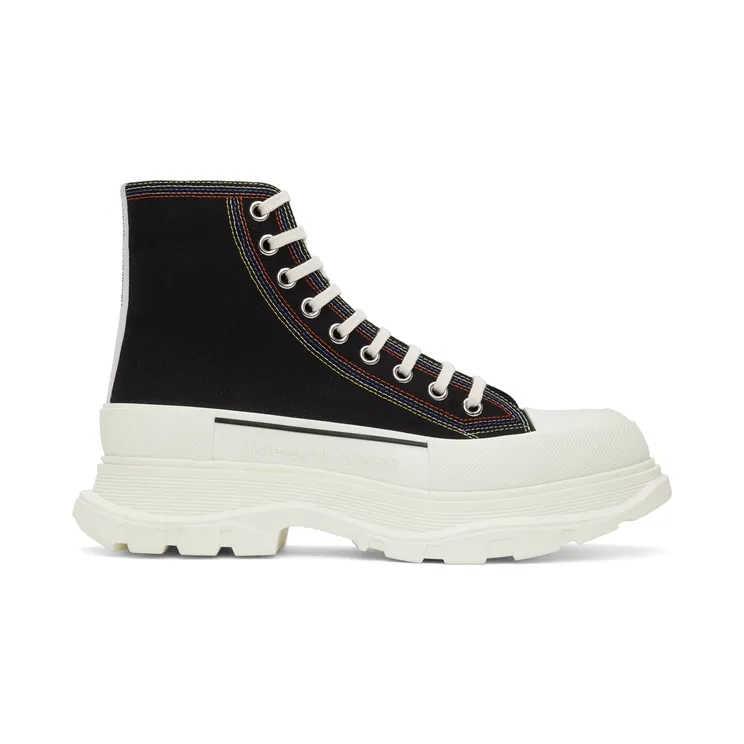 Alexander McQueen Black Tread Slick High Sneakers (662681W4MV4)