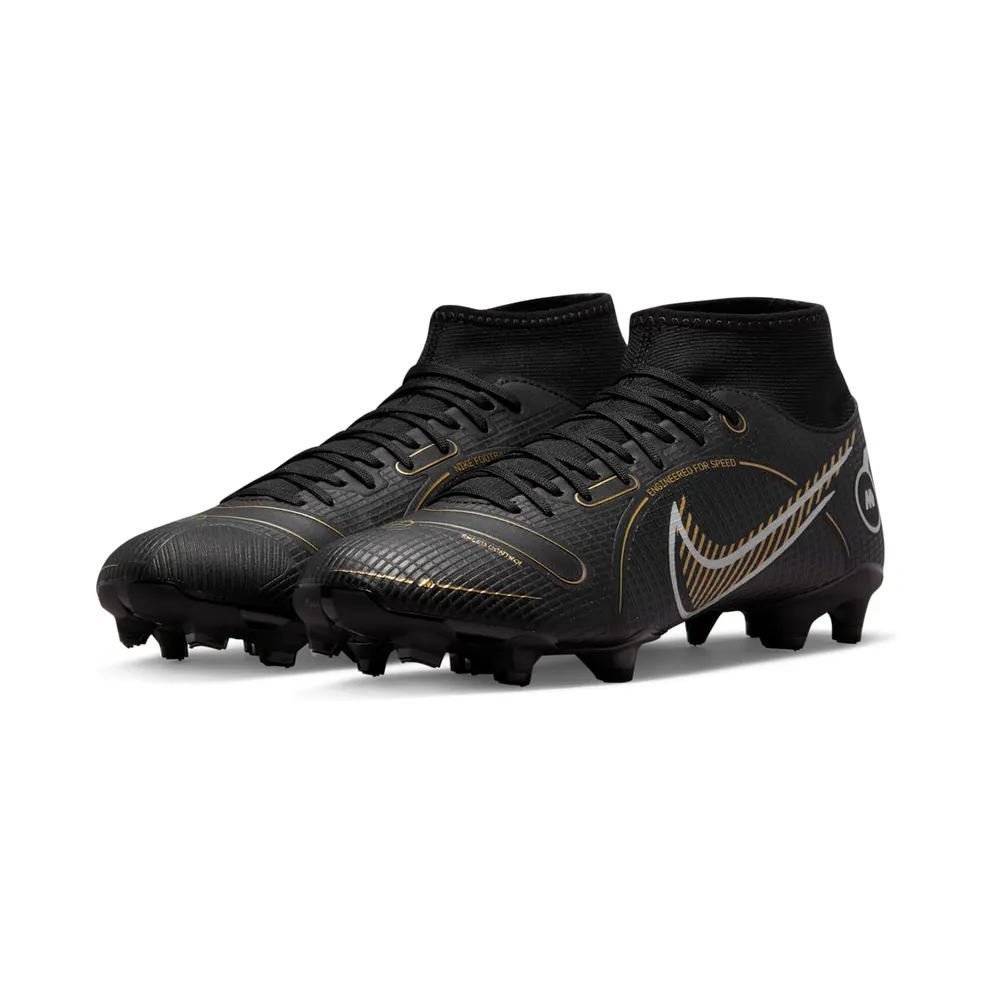 Nike Mercurial Superfly 8 Academy FG/MG Black Metallic Gold (DJ2873-007)