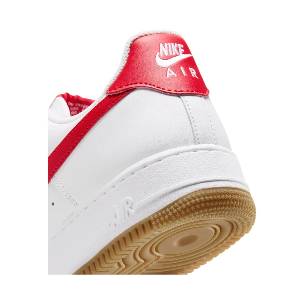 Nike Air Force 1 Low – “White / Gum Light Brown / Challenge Red” (FJ4146-136)