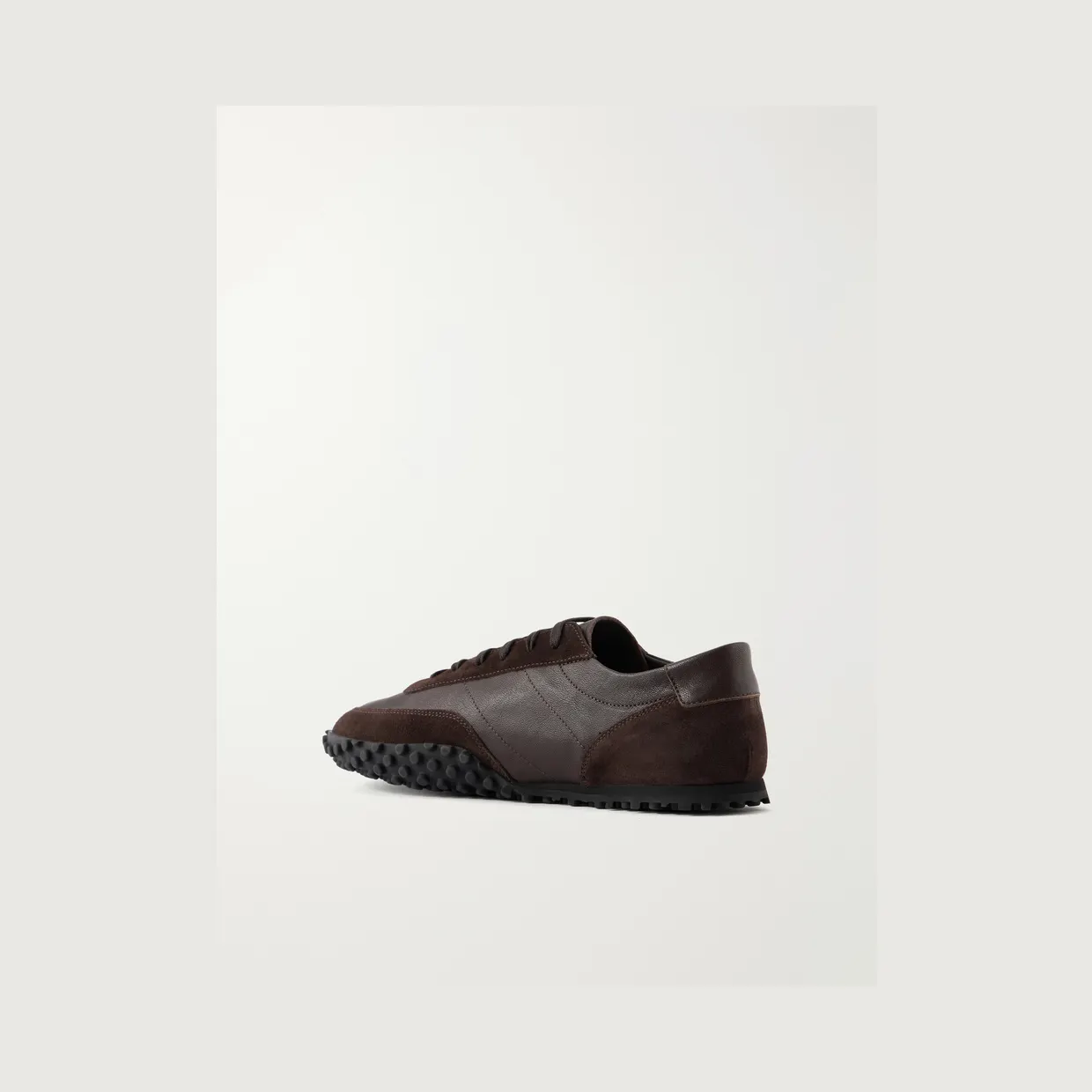 Common Projects Suede-Trimmed Leather Sneakers Dark brown (5258) (4)