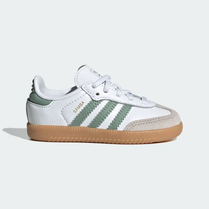Adidas Samba OG Kids Cloud White / Silver Green / Gum (JP5487)