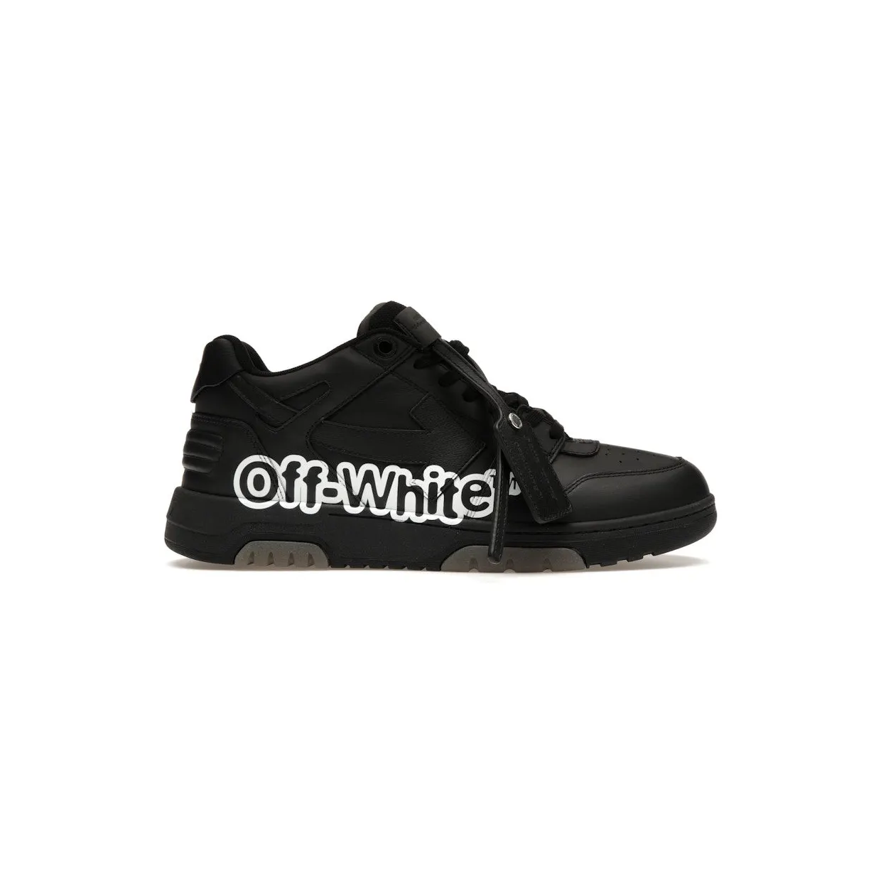 OFF-WHITE Out Of Office OOO Low Tops “Off-White” Black White (OMIA189S22LEA0041001)