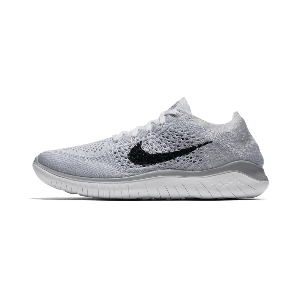 Nike Free RN Flyknit 2018 White Pure Platinum (W) White/Black-Pure Platinum (942839-100)